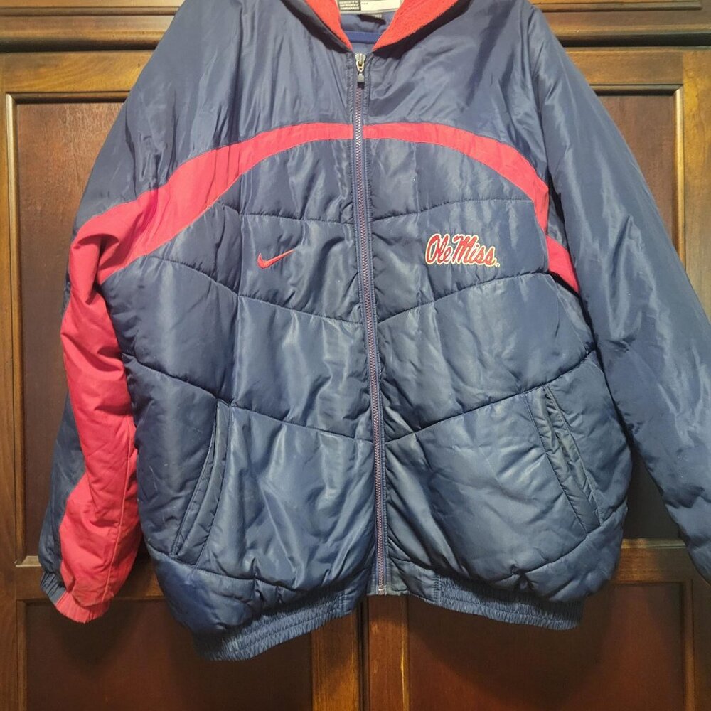 Heavy Quilted Nike Ole Miss Winter Coat--size XL--$65